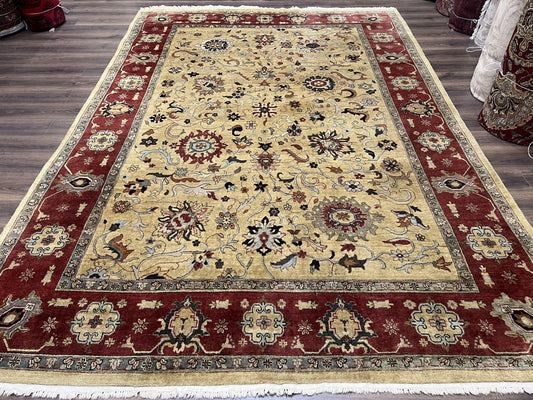 Indo Persian Mahal Rug Wool Hand Knotted Oriental Carpet 8x12 Floral Design