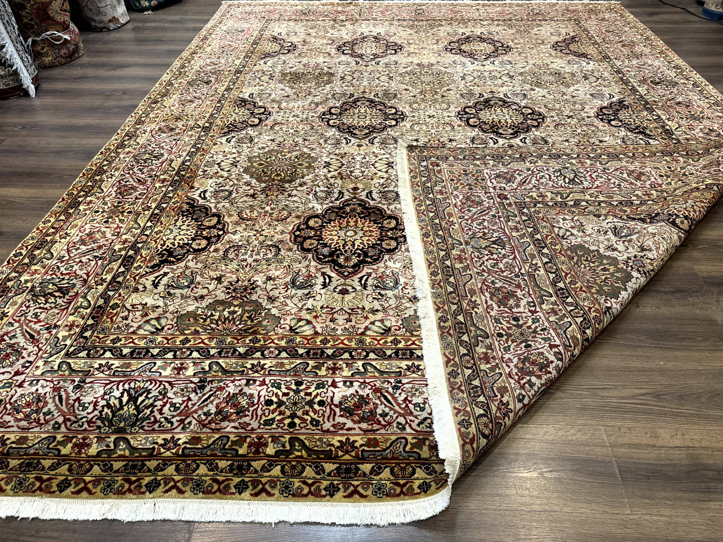 Indian Agra Rug 9x12, Fine Oriental Carpet