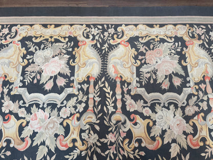 Palace Size Aubusson Rug 12x18 Vintage Handmade Handwoven Wool Masterpiece