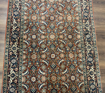 Indo Persian Bijar Rug 3x5 Red Navy Wool