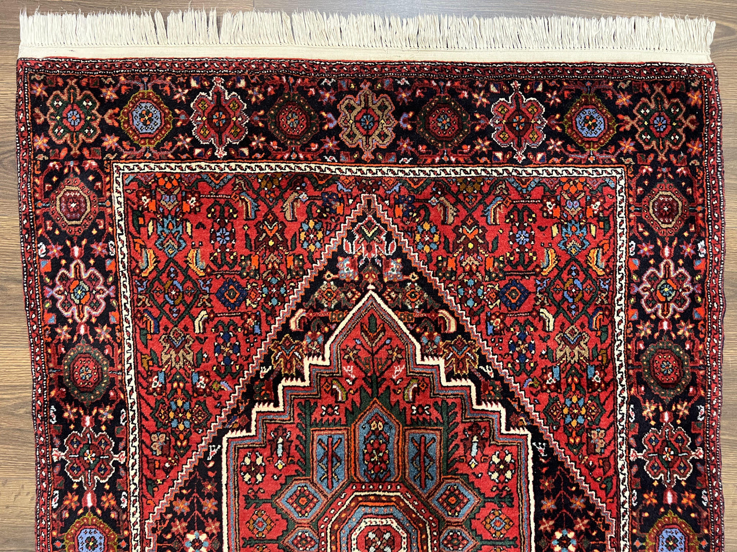 Persian Bidjar Rug 3x5 Ft Hand Knotted Wool Geometric Medallion Tribal Rug
