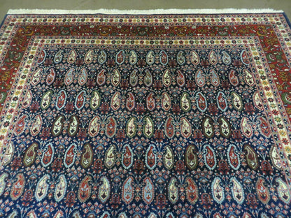 Paisley Rug Vintage India Hand Knotted Wool