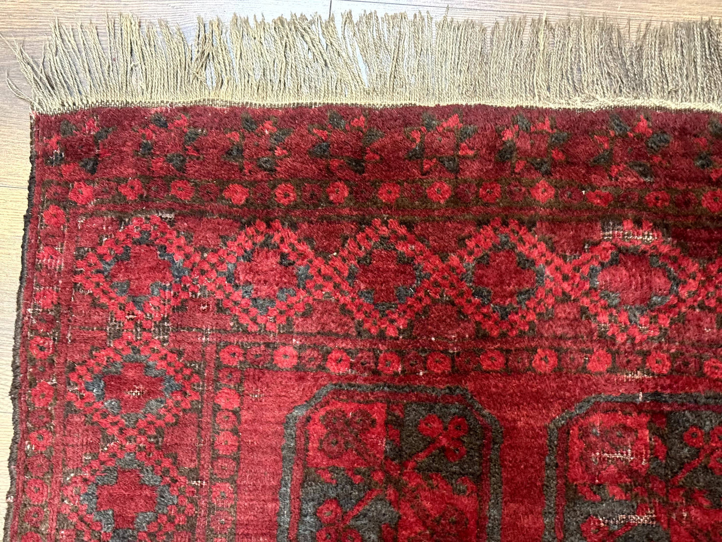 Afghan Bokhara Bashir Rug 3x6 Red