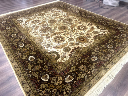 Indo Persian Mahal Rug 8x10 Floral Traditional Wool Oriental Carpet