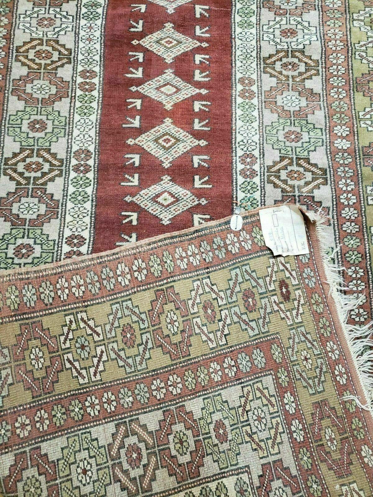 Antique Turkish Oushak Wool Rug Handmade 4 By 8 Feet 49 By 91 Inches