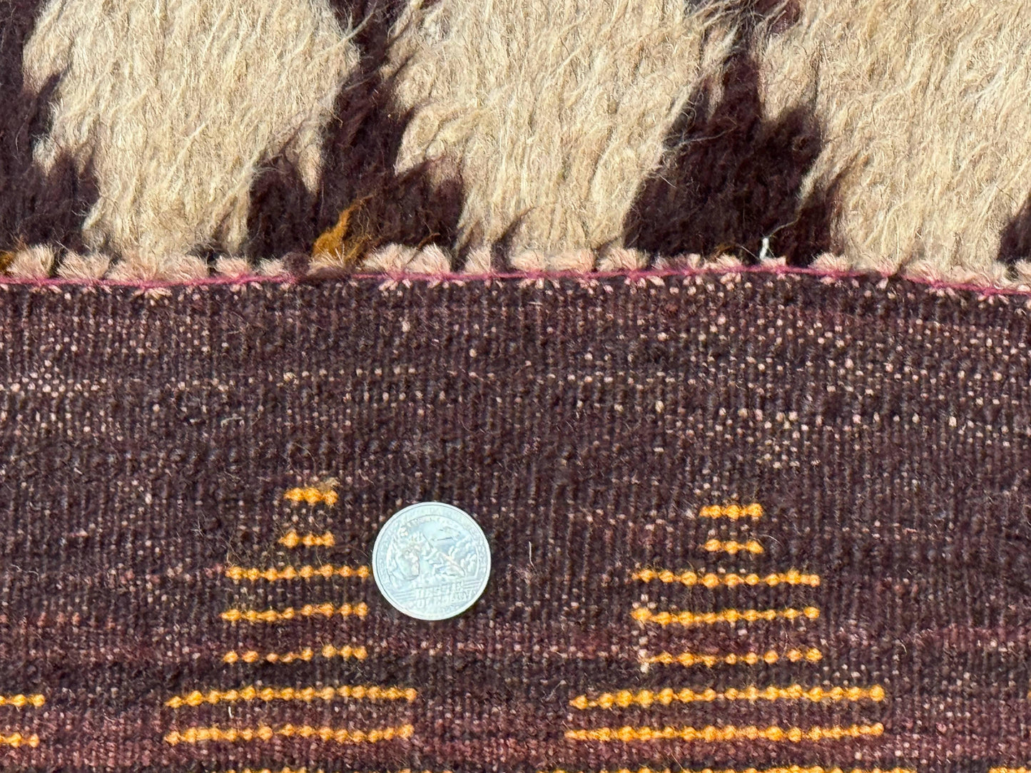 Shaggy Balouch Rug Three By Four Hand Knotted Afghan Wool Tribal Multicolor Area Rug