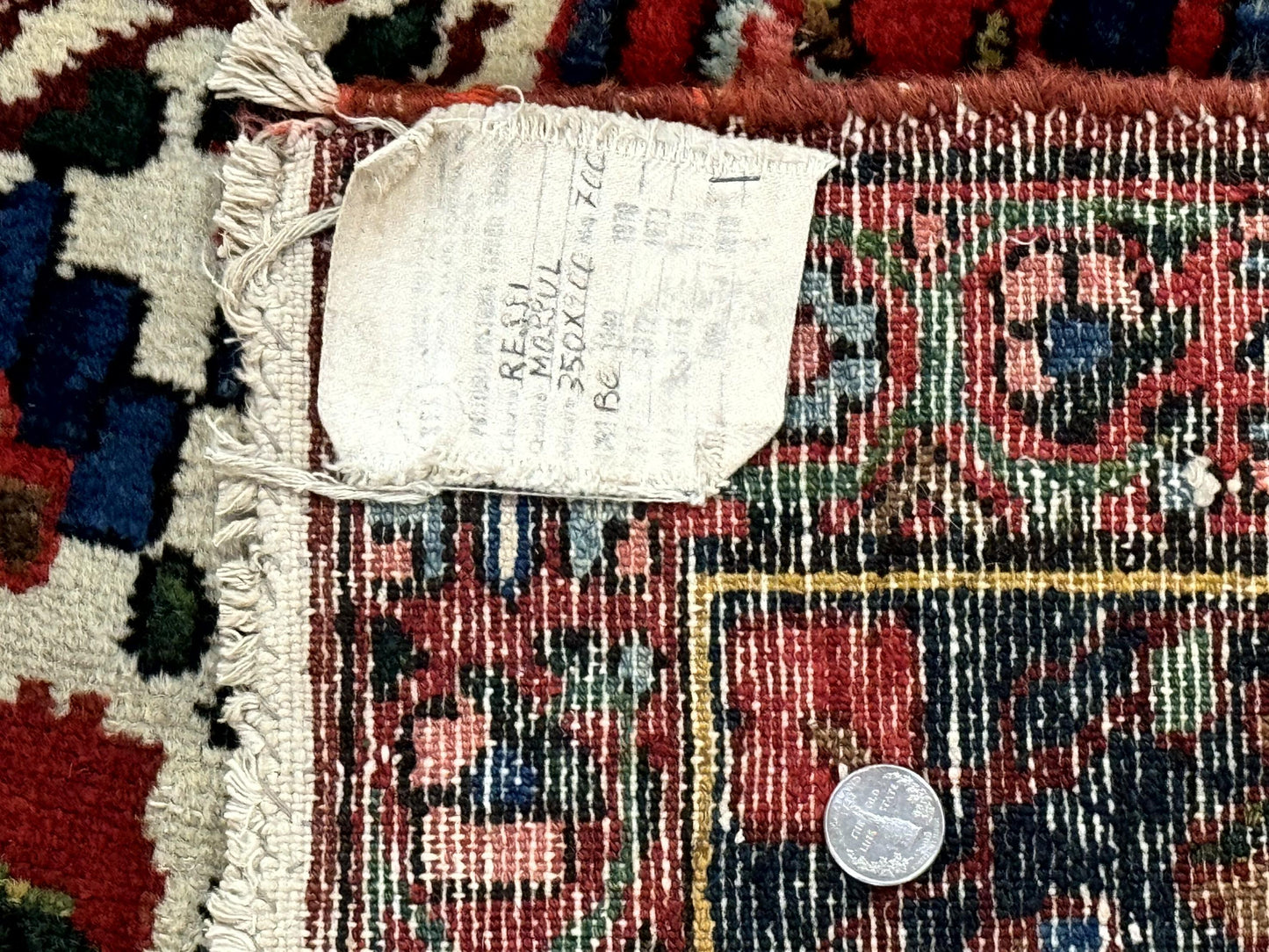 Persian Bakhtiari Rug 7x10, Antique Persian Carpet, Colorful, Great Colors, Ivory Red Blue, Rare Tribal Rug