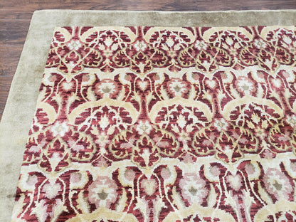 Hand Knotted Wool Rug Indian Nepalese 9x12