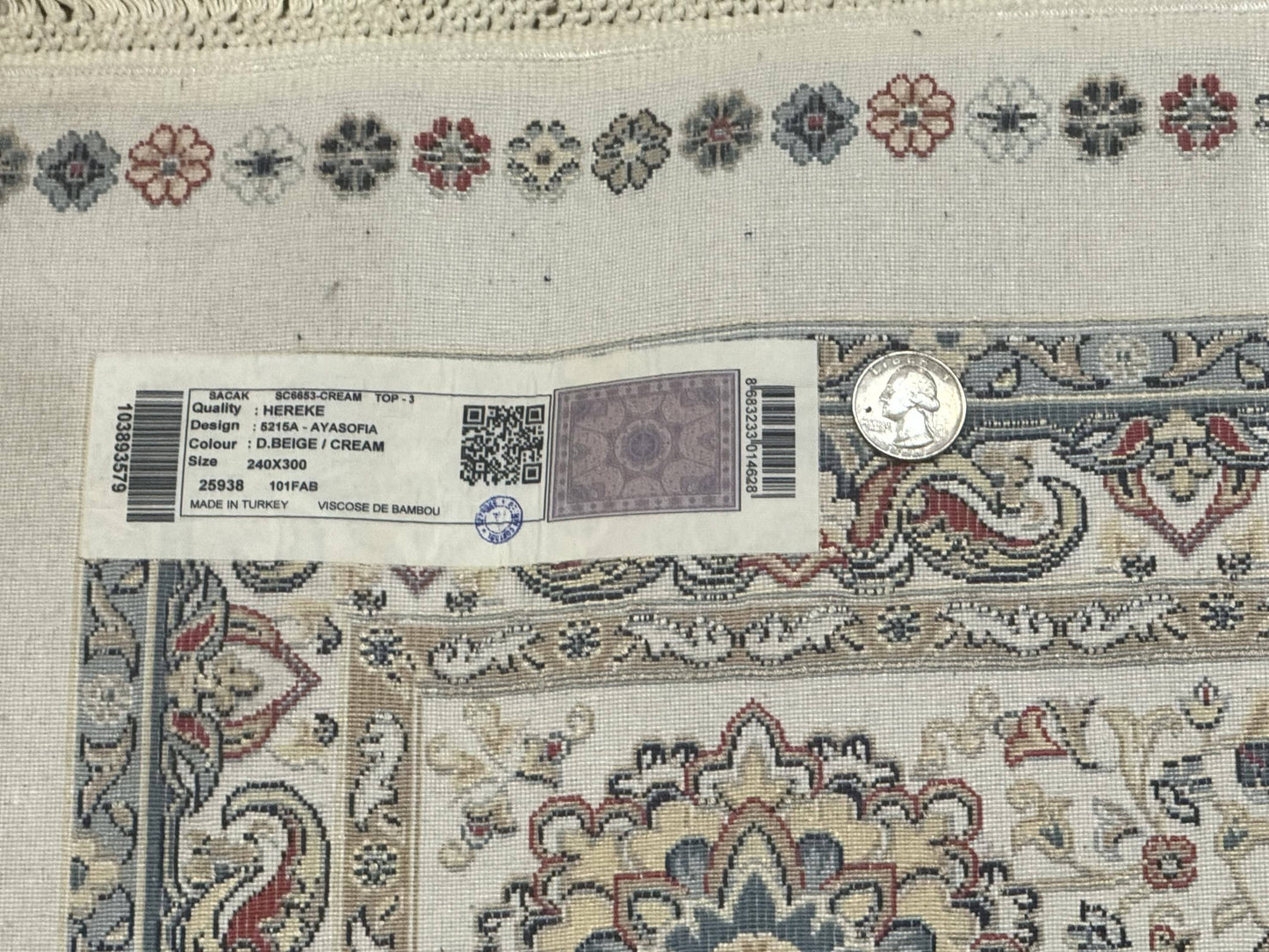 Turkish Silk Rug 8x10 Hereke Dome Design Bamboo Silk Carpet New