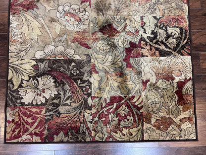 Modern Abstract Area Rug 5x7 Floral Design Multicolor Contemporary Carpet