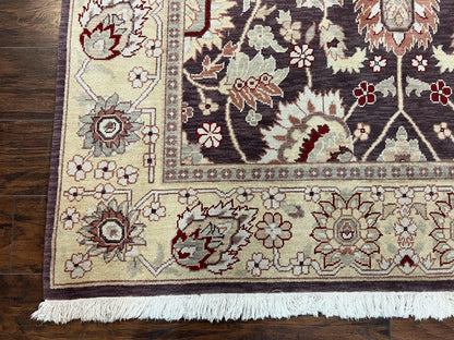Indo Mahal Area Rug 6x9 Hand Knotted Wool Vintage Persian Carpet
