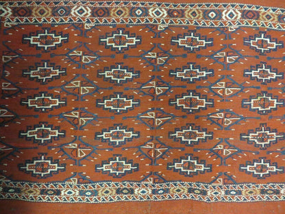 Antique Yamud Turkoman Handmade Rug Pillow Cover Diamond Flat Weave 32x44