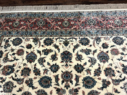 Karastan Rug Ivory Rose Kashan Wool Pile Vintage 8.8 x 12 Original 700 Series Rare