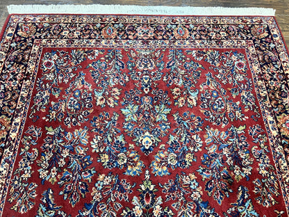 Karastan Rug 5.9 x 9 Red Sarouk #785, Wool Karastan Carpet, Original 700 Series, Vintage Karastan Oriental Rug Discontinued