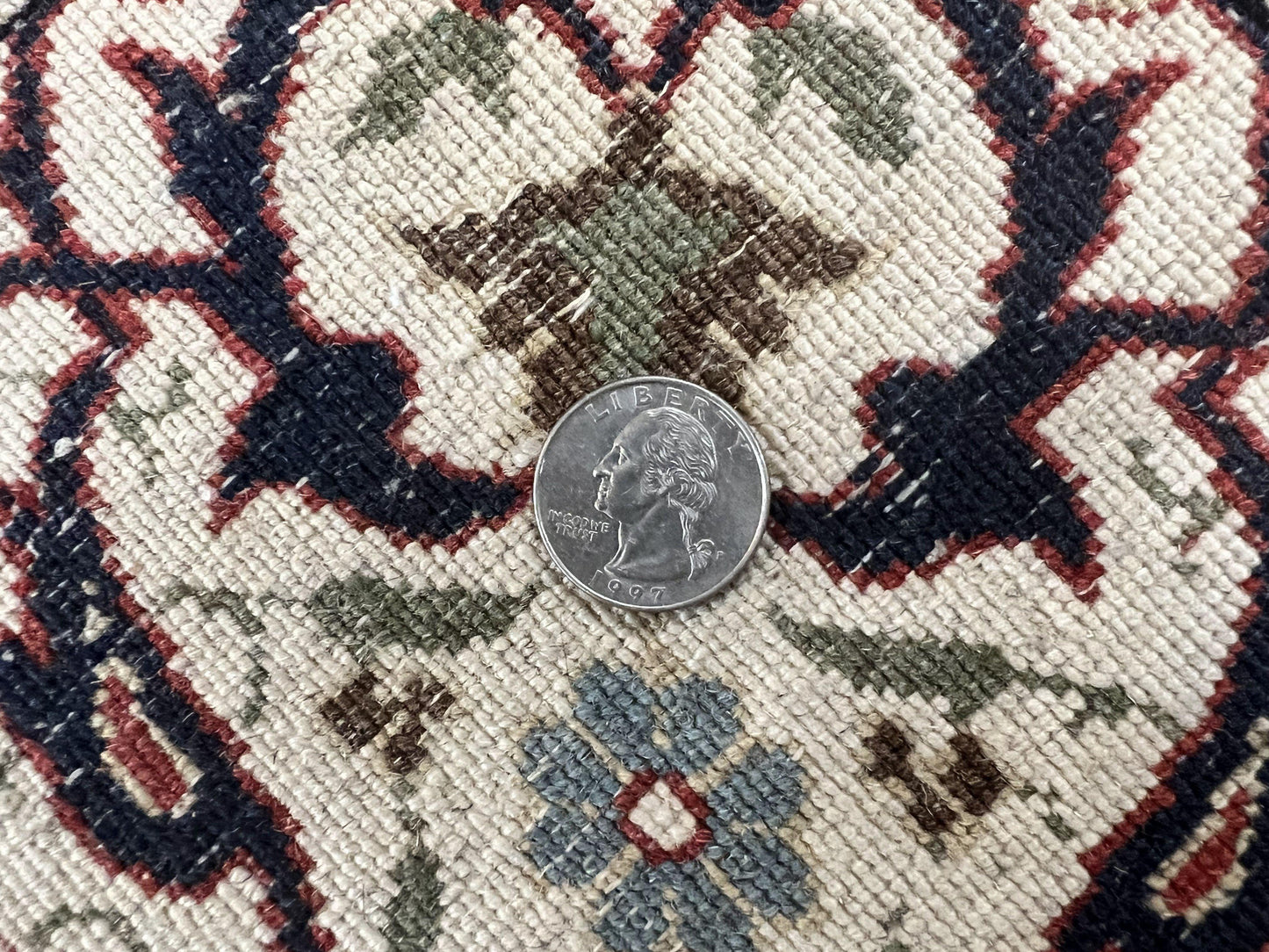 Red Persian Qum Rug 5 x 7.6, Hand Knotted Vintage Wool Fine Carpet 270 KPSI, Floral Allover