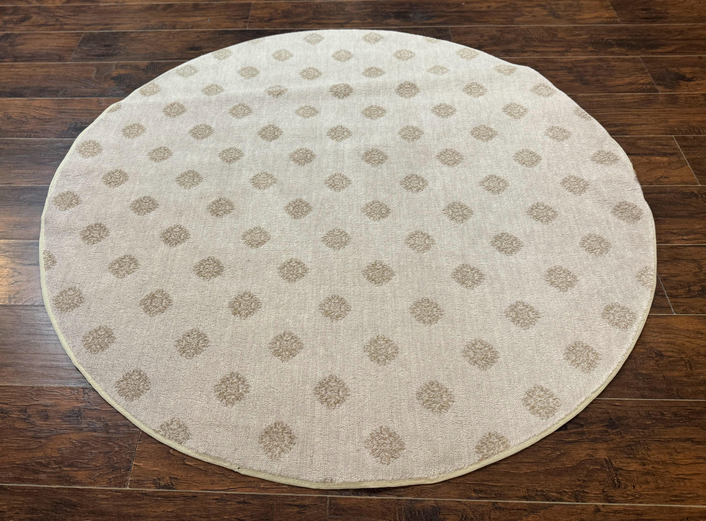 Round Power Loomed Rug 5x5, Contemporary Modern Round Carpet, 5ft Round