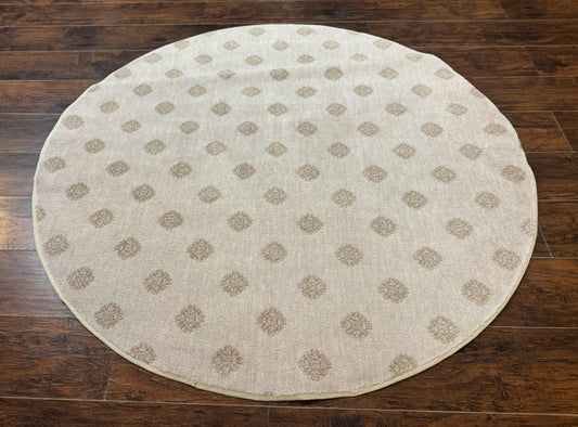Round Power Loomed Rug 5x5, Contemporary Modern Round Carpet, 5ft Round