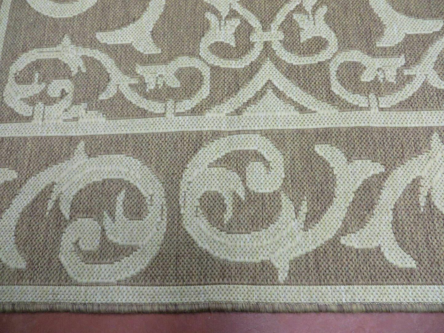 Jute Kilim Rug Natural Fiber Two Sided Flat Weave 5x7 Contemporary Carpet