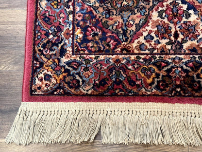 Karastan Rug 3x5 Multicolor Panel Kirman #717, Original 700 Series, Wool Pile, Discontinued