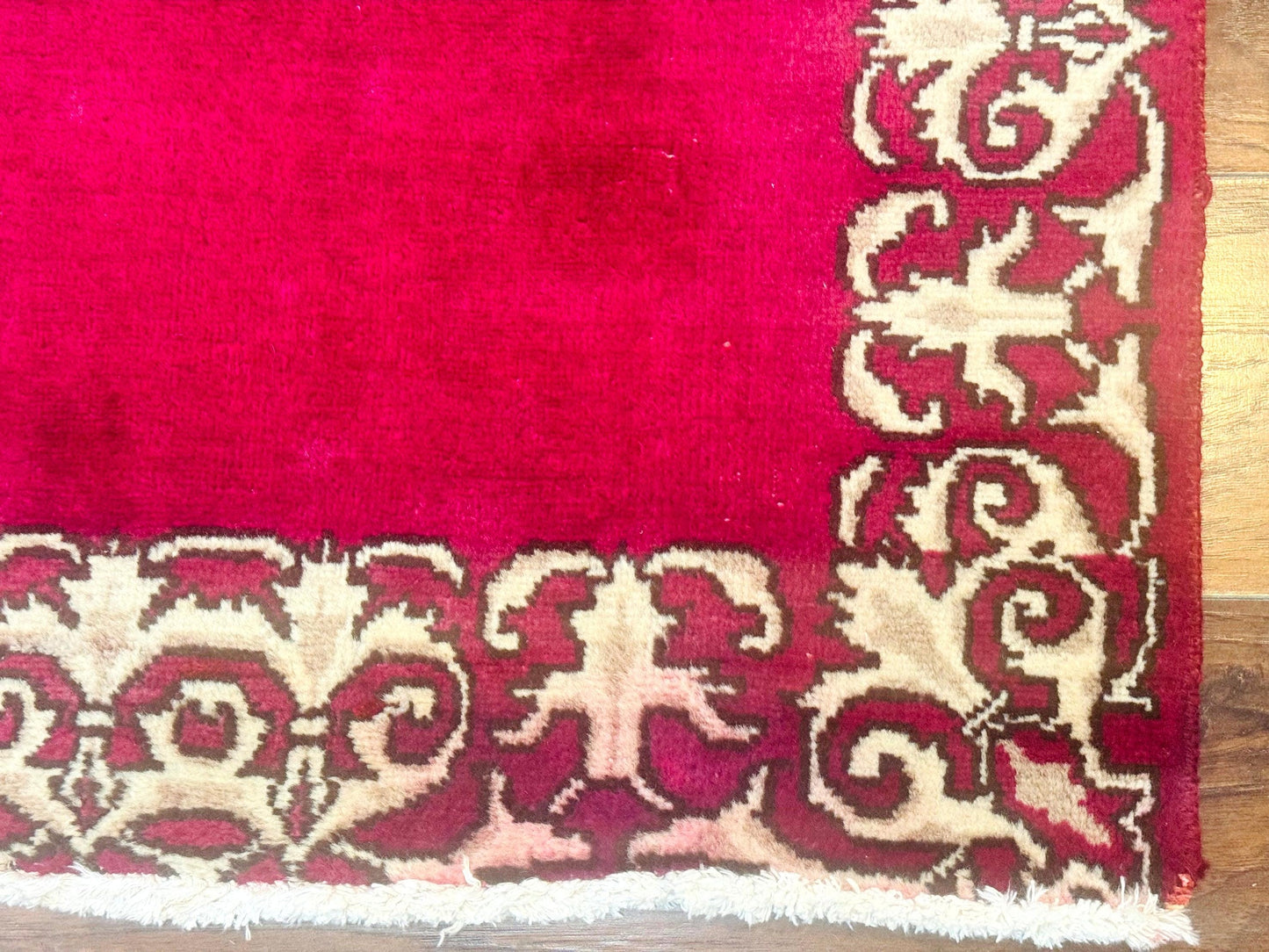 Red Persian Kerman Runner Rug 3x16