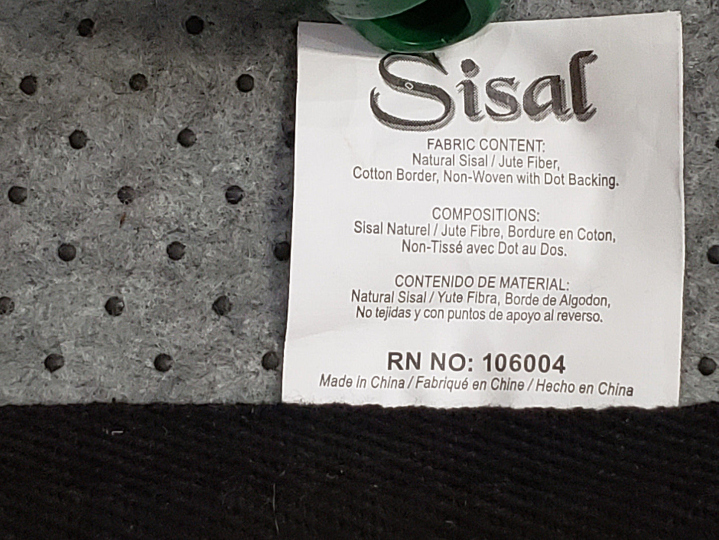 Jute Rug 8x10 Natural Fiber Area Rug With Black Border Farmhouse Style