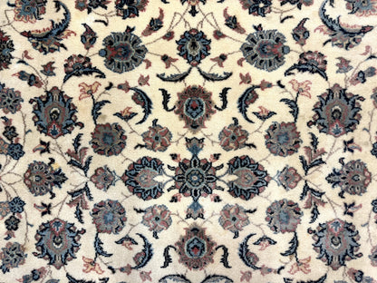 Karastan Rug Ivory Rose Kashan Wool Pile Vintage 8.8 x 12 Original 700 Series Rare