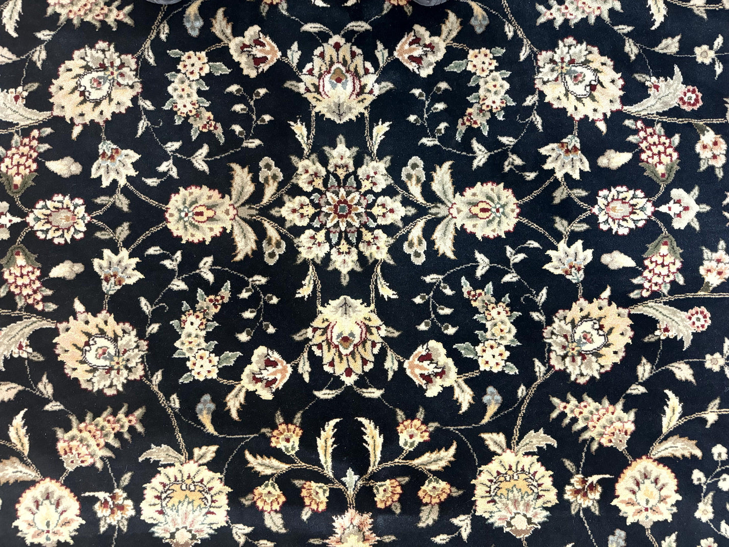 Black Pak Persian Rug 8x10, Floral Allover