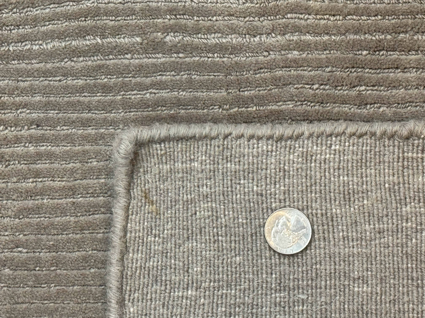 Tibetan Rug 8x10 Taupe Handmade Wool Modern Contemporary Carpet