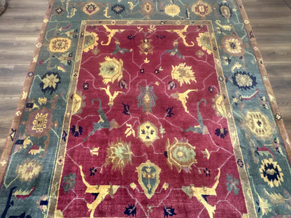 Tufenkian Tibetan Rug 8x10 Hand Knotted Wool Pile Room Sized Carpet