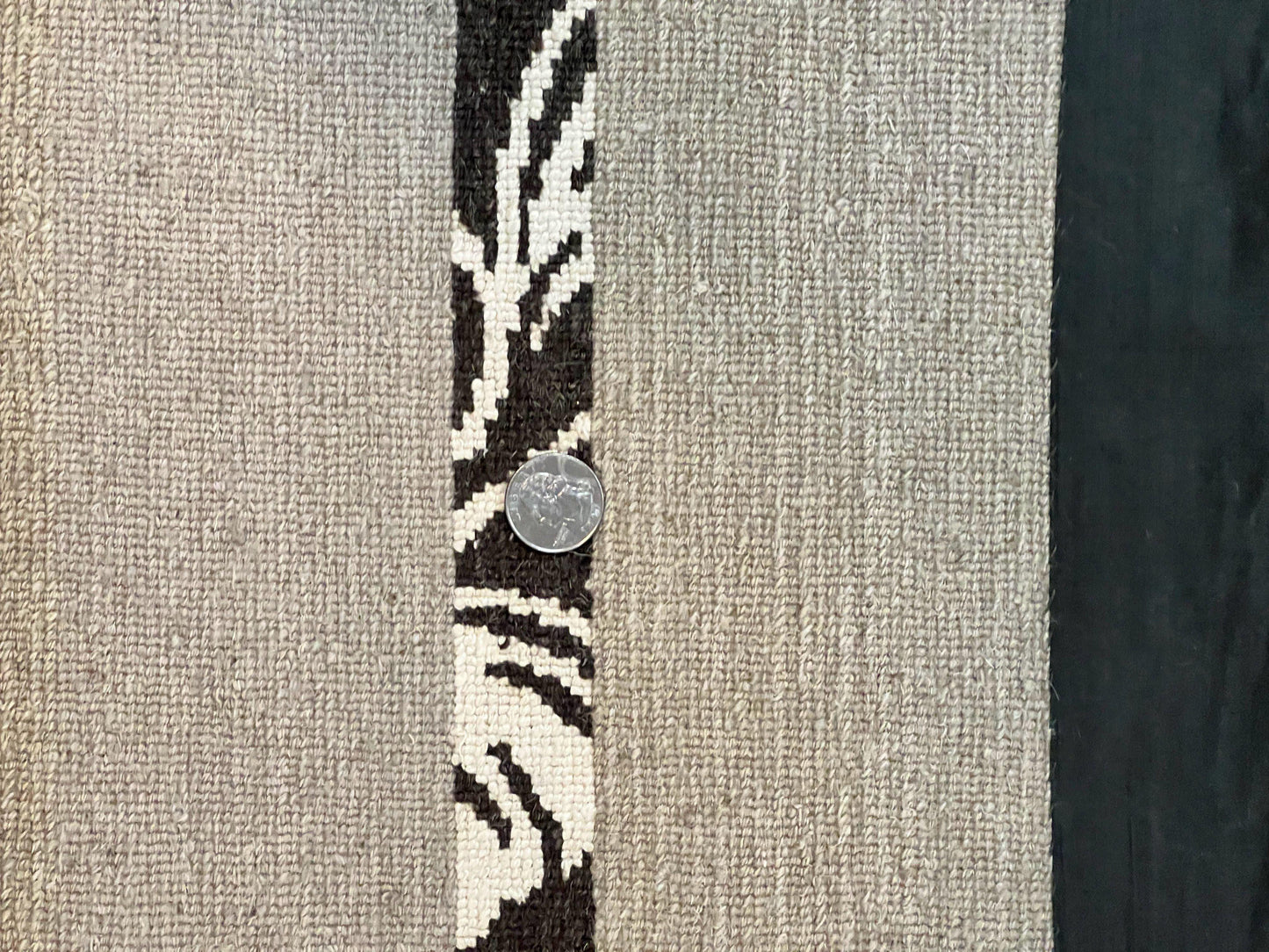 Tibetan Nepali Rug Handmade Wool With Silk Highlights And Stripe Pattern 8x12