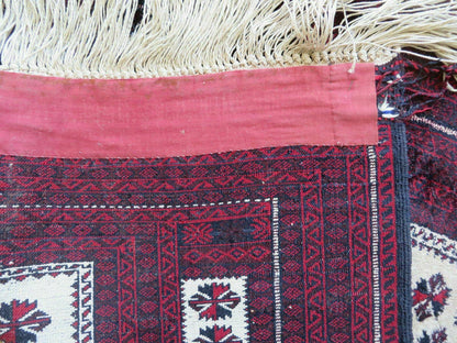 Balouch Turkoman Prayer Silk Wool Rug Handmade 3x5 Fine Knotted