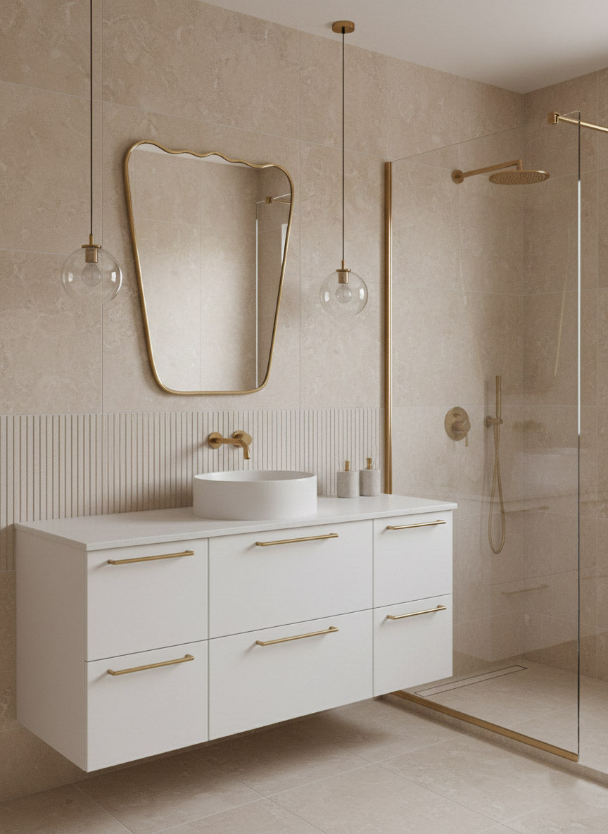 Gold Trimmed Wall Mirror