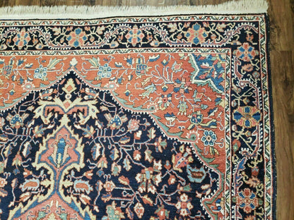 Antique Handmade Indian Wool Rug 4.5 X 6.5 Ft Red One Of A Kind