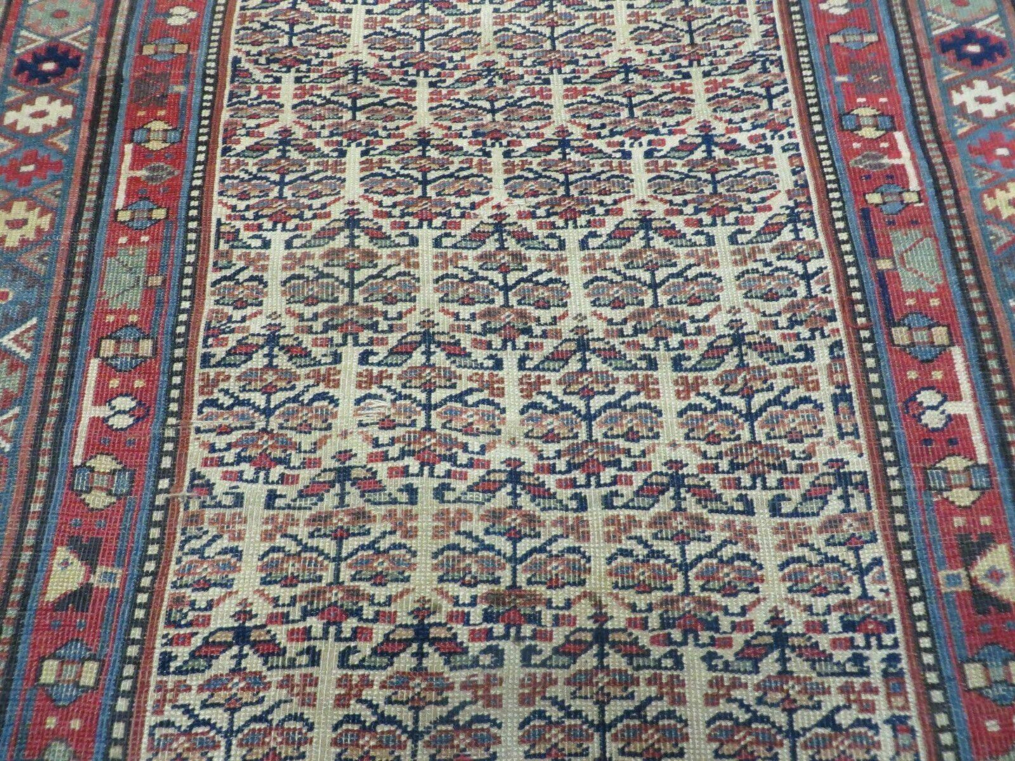 5' X 9' Antique Handmade Caucasian Kuba Wool Rug Veg Dye Runner Nice