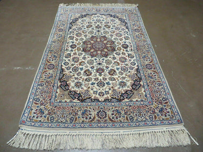 Hand Knotted Oriental Wool Silk Rug 4x6 Accent Carpet Handmade Beauty