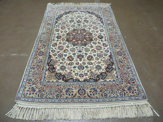 Hand Knotted Oriental Wool Silk Rug 4x6 Accent Carpet Handmade Beauty