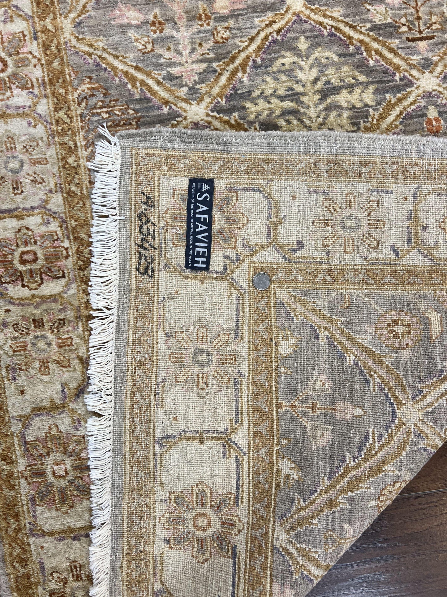 Peshawar Rug 3.6 By 5 Handmade Wool Hand Knotted Vintage Panel Design Oriental Carpet