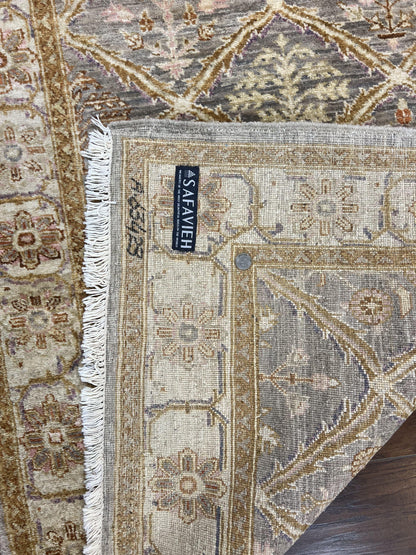 Peshawar Rug 3.6 By 5 Handmade Wool Hand Knotted Vintage Panel Design Oriental Carpet