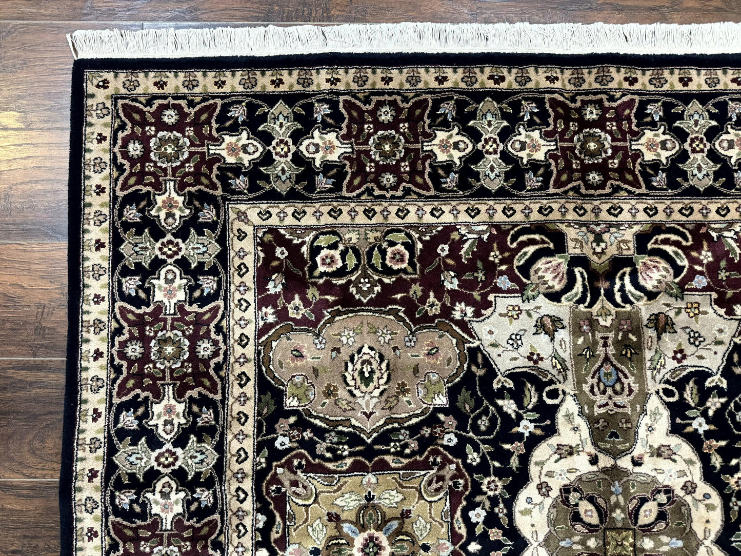 Pak Persian Rug 6x9 Hand Knotted Wool Silk Highlights Vintage Traditional Area Rug