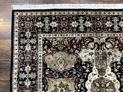 Pak Persian Rug 6x9 Hand Knotted Wool Silk Highlights Vintage Traditional Area Rug