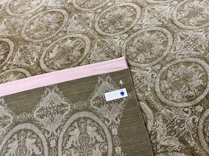 Tibetan Rug 12x15, Wool Hand Knotted Carpet, Odegard Rug, Birds, Olive Green, 12 x 15 Oversized Handmade Contemporary Area Rug, Extra Large