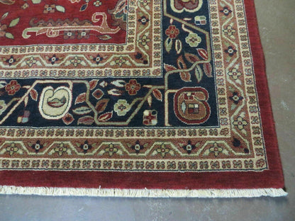 Couristan European Wool Rug Belgium 8 By 11 Foot 7 Inch Vintage Power Loomed Forbes Collection