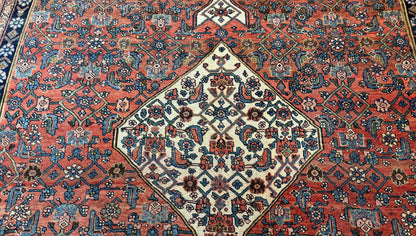 Antique Persian Bidjar Rug 8x12 Hand Knotted Wool Carpet Rare Vintage Persian Treasure