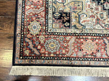 Karastan Navy Heriz #700/701 Rug, 8.8 x 10.6 Karastan Carpet, Wool Pile, Discontinued Vintage Karastan Rug, Original 700 Series, Geometric