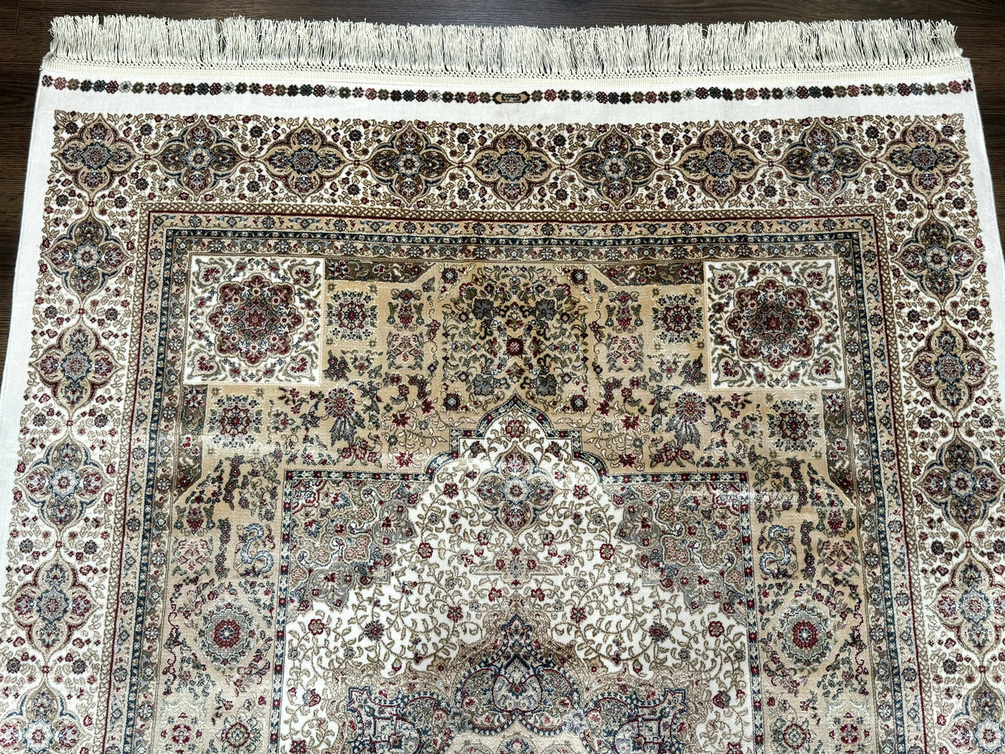 Memluk Silk Rug Turkish Hereke Style 4x6 Bamboo Silk Contemporary Carpet