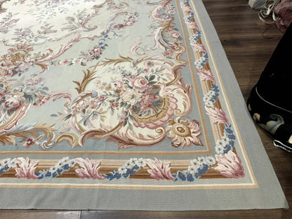 Aubusson Rug Palace Size 11x16 Hand Knotted Wool Carpet For Luxury Living