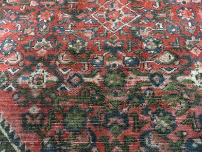Antique Handmade Wool Rug India Floral Oriental Vegetable Dye 5 Ft 6 In By 10 Ft 4 In