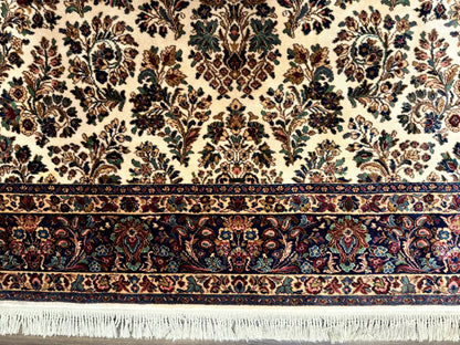 Karastan Rug Ivory Sarouk Wool Area Rug 8.8 X 10.6 Vintage Discontinued 700 Series