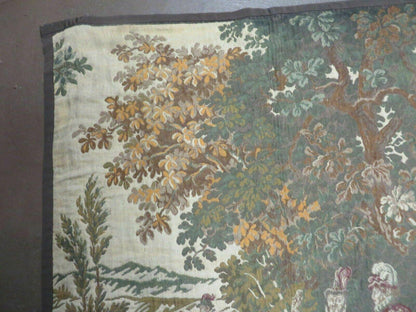 Belgian Hand Loomed Vintage Tapestry Victorian Design 41 By 56 Inches