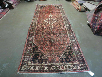 Persian Runner Rug 3.8 x 10, Red, Vintage